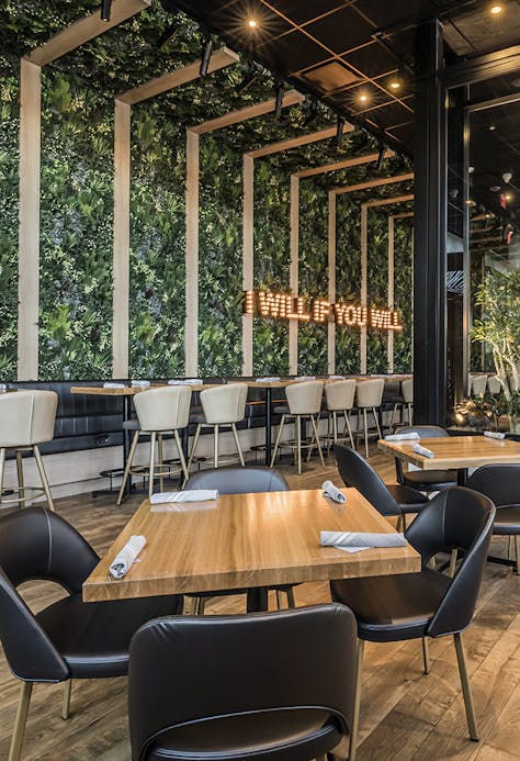 Moxies Dallas Seating Area